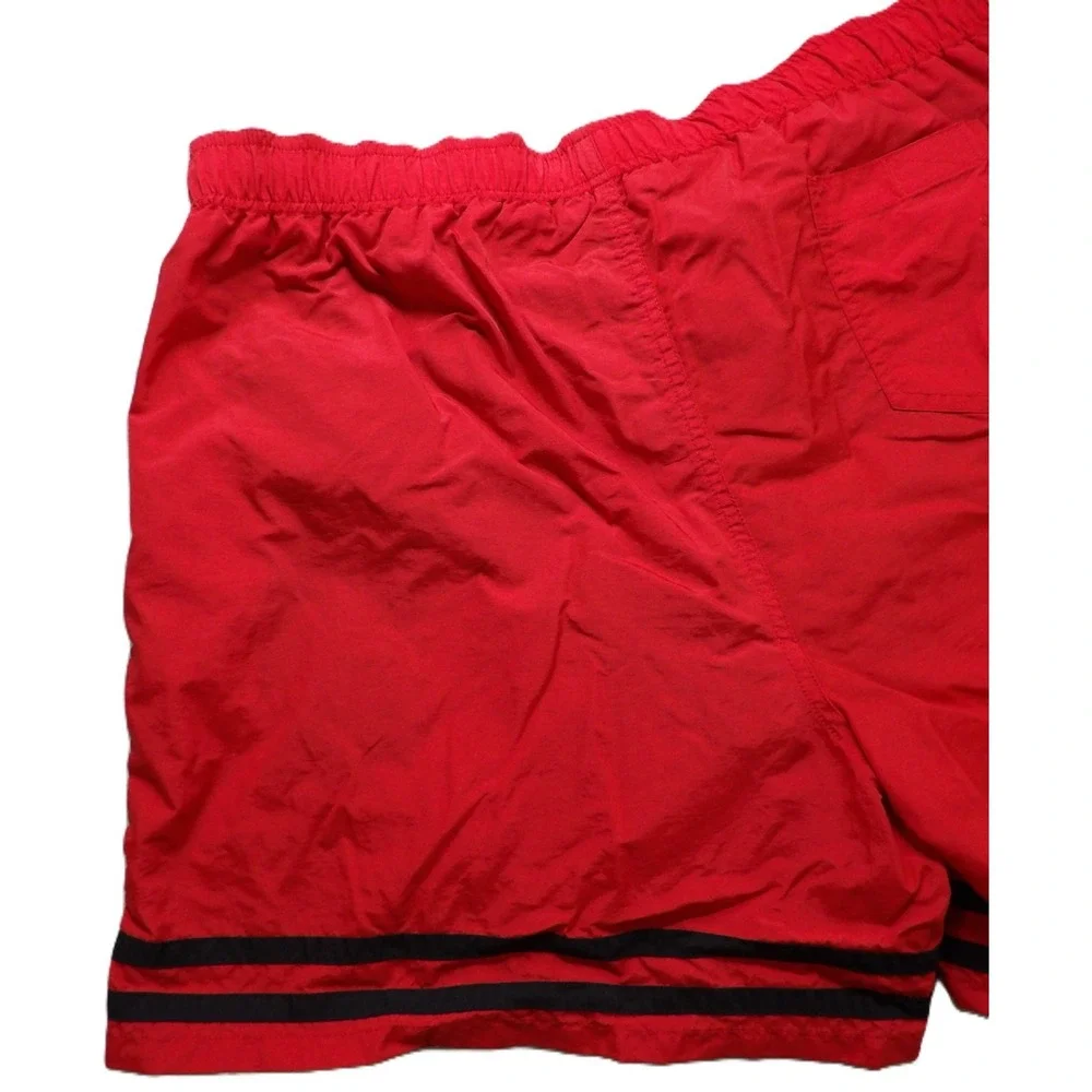 VTG Polo Sport Ralph Lauren Swim Trunks Shorts Nylon Men XL Red Black 90s Board